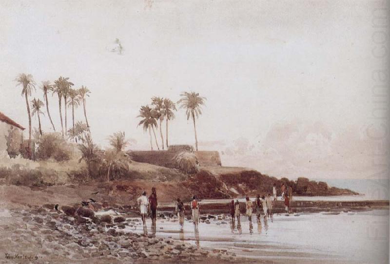 John varley jnr Old Portuguese Fort near Bombay china oil painting image